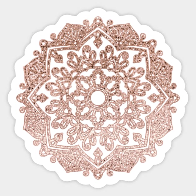 Sparkling rose gold mandala Sticker by RoseAesthetic